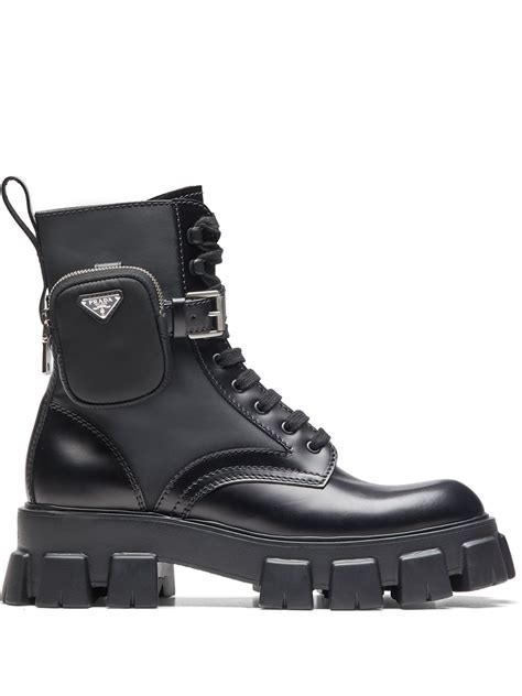 prada winter boot|prada ankle pouch combat boots.